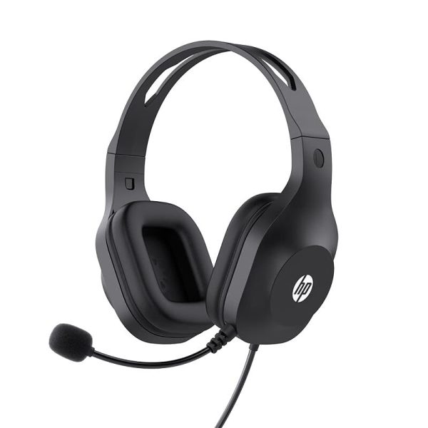 HP H120 Stereo USB On Ear Headset, Plug-and-Play USB-A, Built-in Noise-Canceling Mic, Adjustable Head Strap, Padded Ear Cushions, 360-Degree Bendable Mic, 1-Year Limited Warranty, Black, 9Z4V9Aa