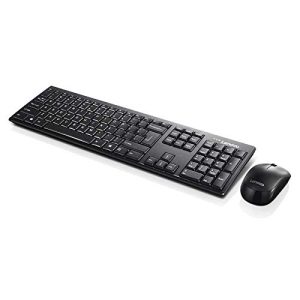 Lenovo 100 Wireless Keyboard and Mouse Set, Ambidextrous 1000 DPI Mouse Optical Sensor, upto 3M clicks, Ultra slim water resistant keyboard, 2.4 GHz Wireless Nano USB, upto 1yr battery life GX30L66303