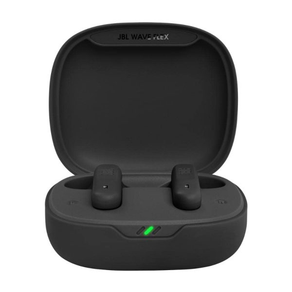 JBL Newly Launched Wave Flex in-Ear Wireless Earbuds TWS with Mic,App for Custom Extra Bass EQ, 32Hrs Battery, Quick Charge, IP54 Water & Dust Proof, Ambient Aware, Talk-Thru,Google FastPair (Black)