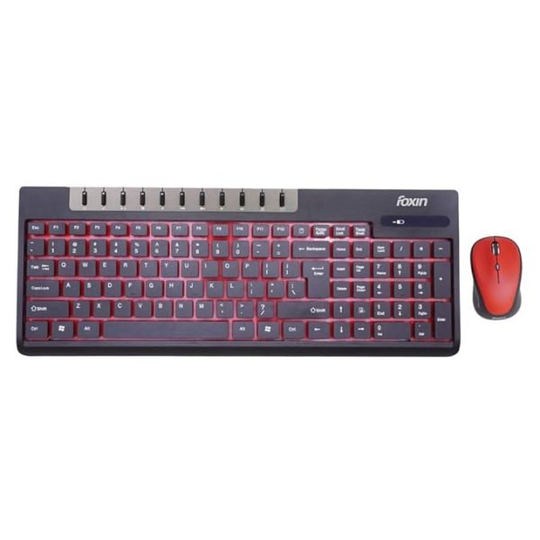 Foxin FWC-601 Wireless Multimedia Keyboard and Mouse Combo (Black)