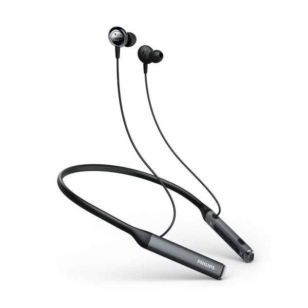 Philips Audio TAPN505 Bluetooth Wireless in Ear Earphones with Mic, Active Noise Cancellation, Google Assistant, Hi-Res Audio, 14 Hr Playtime, 12.2 mm Drivers, Line-in Cable (Black)