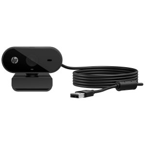 HP 320 FHD Webcam 1080 Full HD 30fps - Plug and Play Setup, Wide-Angle View for Video Calling on Skype, Zoom, Microsoft Teams and Other Apps/ 1 Year Warranty (53X26AA),Black