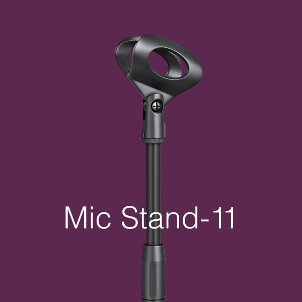 FINGERS Mic Stand-11 (Microphone Stand with Adjustable Height 23 cm to 33.5 cm and Robust base)