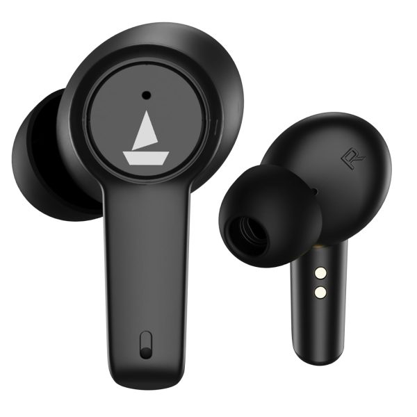 boAt Airdopes 411ANC in Ear TWS Earbuds with Active NoiseCancellation, Upto 17.5 Hours Playback and ASAP Charge(Black Storm)