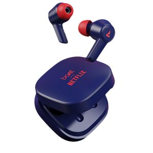 boAt Airdopes 411ANC Netflix Edition with Active Noise Cancellation & 20 HRS Playback(Blue)