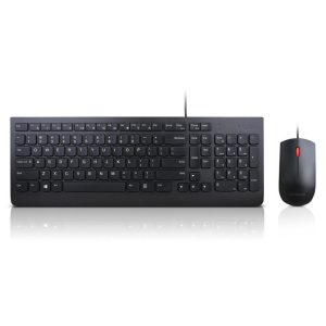 Lenovo 300 Wired Keyboard and Mouse Combo, 1600 DPI Ambidextrous Mouse, 2.5 Zone Island Keys Design Keyboard (GX30M39649)