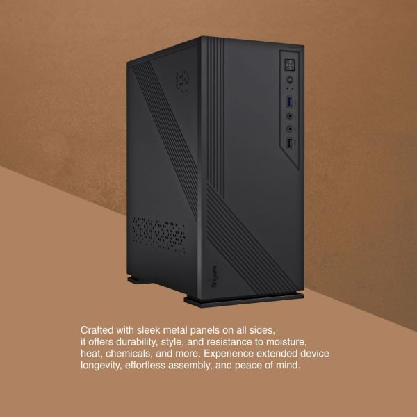 FINGERS Metal C7 Micro-ATX PC Cabinet (with Smart Based Stand,1 x USB 3.0 + 2 x USB 2.0 + HD Audio + Mic in port, BIS Certified SMPS Included)