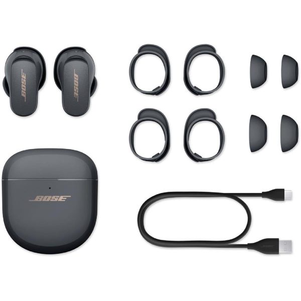 Bose New QuietComfort Earbuds II, Wireless, Bluetooth, World’s Best Noise Cancelling in-Ear Headphones with Personalized Noise Cancellation & Sound, Eclipse Grey