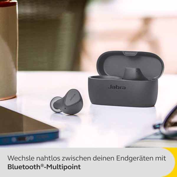 Jabra Elite 4 Wireless Earbuds, Active Noise Cancelling, Comfortable Bluetooth Earphones with Spotify Tap Playback, Google Fast Pair, Microsoft Swift Pair and Dual Pairing - Dark Grey