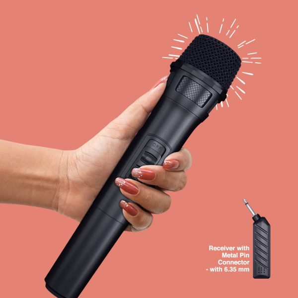 FINGERS Freedom Mic-30 Wireless Mic with 6.35 mm Receiver (7 hrs Battery Life | Ideal for Outdoors and Indoors)