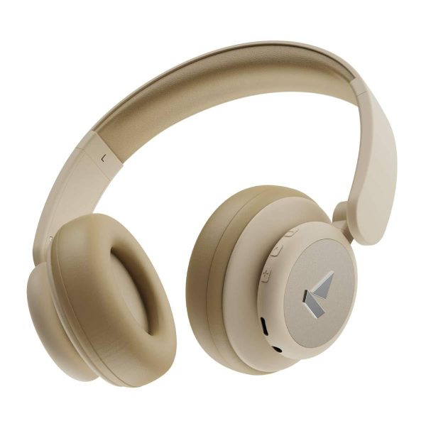 boAt Rockerz 450 Bluetooth On Ear Headphones with Mic, Upto 15 Hours Playback, 40MM Drivers, Padded Ear Cushions, Integrated Controls and Dual Modes(Hazel Beige)