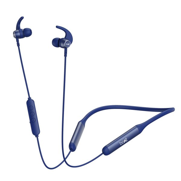 boAt Rockerz 330 Pro in-Ear Bluetooth Neckband with 60HRS Playtime, ASAP Charge, ENx Tech, Signature Sound, BT v5.2, Dual Pairing, IPX5, with Mic (Navy Blue)