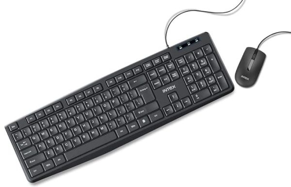 Intex IT-KB332 Genie Keyboard Wired Mouse Combo (Black)