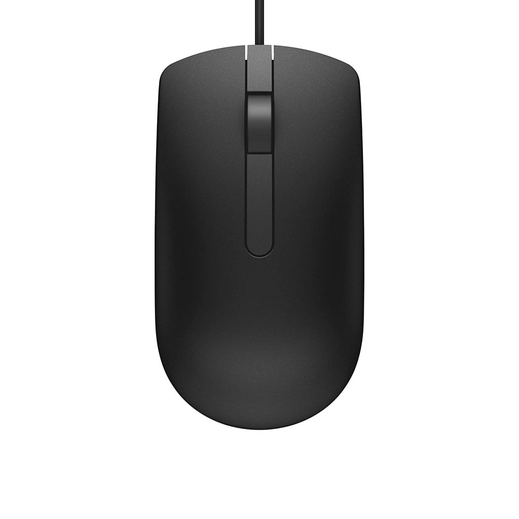 Dell MS116 Wired Optical Mouse, 1000DPI, LED Tracking, Scrolling Wheel, Plug and Play