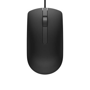 Dell MS116 Wired Optical Mouse, 1000DPI, LED Tracking, Scrolling Wheel, Plug and Play