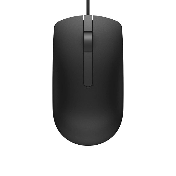 Dell MS116 Wired Optical Mouse, 1000DPI, LED Tracking, Scrolling Wheel, Plug and Play