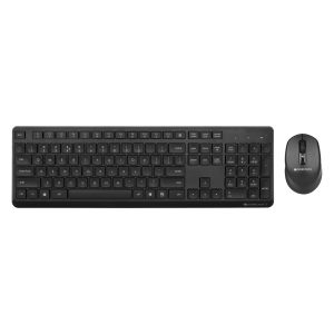 Zebronics COMPANION 200 Wireless combo with Silent operation mouse, Full size Keyboard, 1600 DPI, Integrated Multimedia, ON/OFF, Power saving mode, 2.4GHz Nano receiver and Plug play usage (Black)