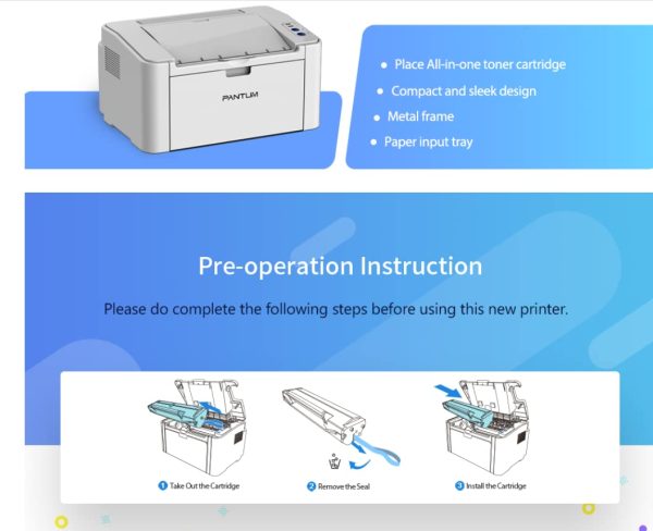 Pantum P2210 Monochrome Laser Printer