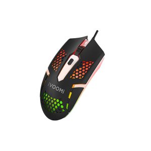 iVOOMi Rainbow Lighted Wired 4 button Gaming Mouse |1500 DPI sensor works on most surfaces | Durable cable, plug & play |10 million click lifespan | Compatible MacBook | Win, Android |1 year Warranty