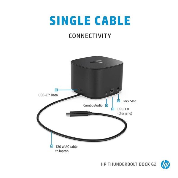 HP Thunderbolt Dock G2 with Combo Cable