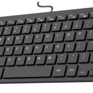 IVOOMI USB Mini Keyboard, Silver Color with Multimedia hot Key (Model: Venom IV-WU201) (Black)