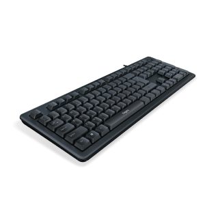 FINGERS AiryClicks Wired Keyboard (Durable Sealed Membrane with Soft Spill-Proof Keys, Special Dedicated keys of Calculator & Notepad, Compatible with Windows®, macOS, Linux & Chrome OS)