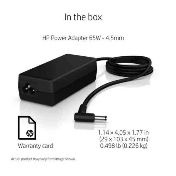 HP 65W 7.4mm Adapter Charger for Laptops and Notebooks (Without Power Cord)