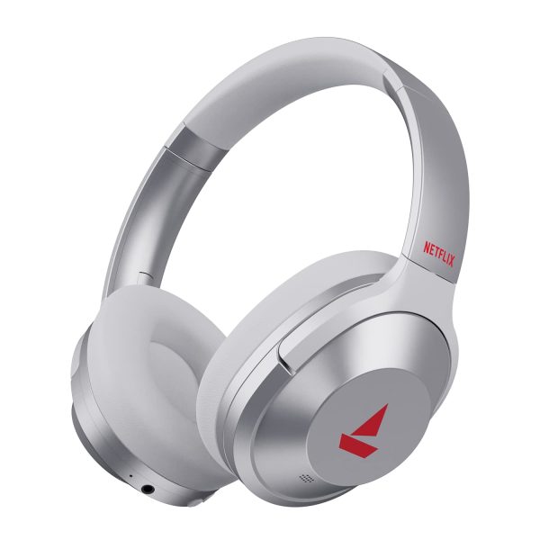 boAt Nirvana 751 ANC w/Hybrid Active Noise Cancelling, Up to 65 Hours Playtime, ASAP Charge, Ambient Sound Mode, Immersive Sound, Carry Pouch Bluetooth Wireless Over Ear Headphones(Silver)