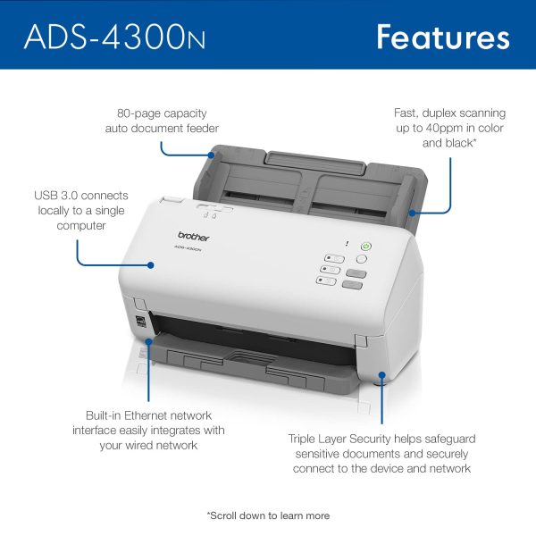 Brother ADS-4300N Network Scanner