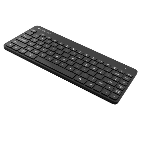 ZEBRONICS Companion 201 2.4GHz Wireless Keyboard & Mouse Combo, 83 Keys, AI Assist Key, 12 Integrated Multimedia Keys, 3 Button Mouse, 1600 DPI, High Precision, Silent Operation (Black)