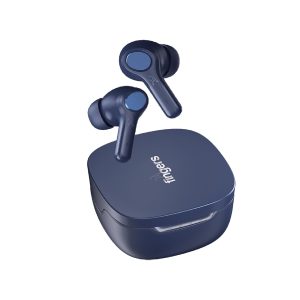 FINGERS Go-Crystal TWS Earbuds (24-Hour Playback, Built-in Mic with Surround Noise Cancellation SNC™ Technology, IPX4 Sweat Resistant, Voice Assistant Support) (Imperial Blue)