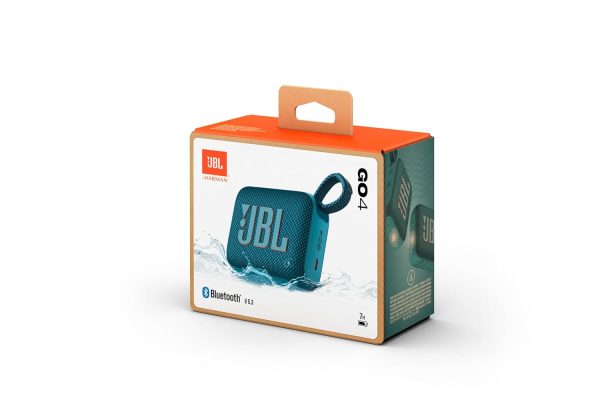 JBL Go 4, Wireless Ultra Portable Bluetooth Speaker, Pro Sound, Vibrant Colors, Water & Dust Proof, Type C (Without Mic, Blue)