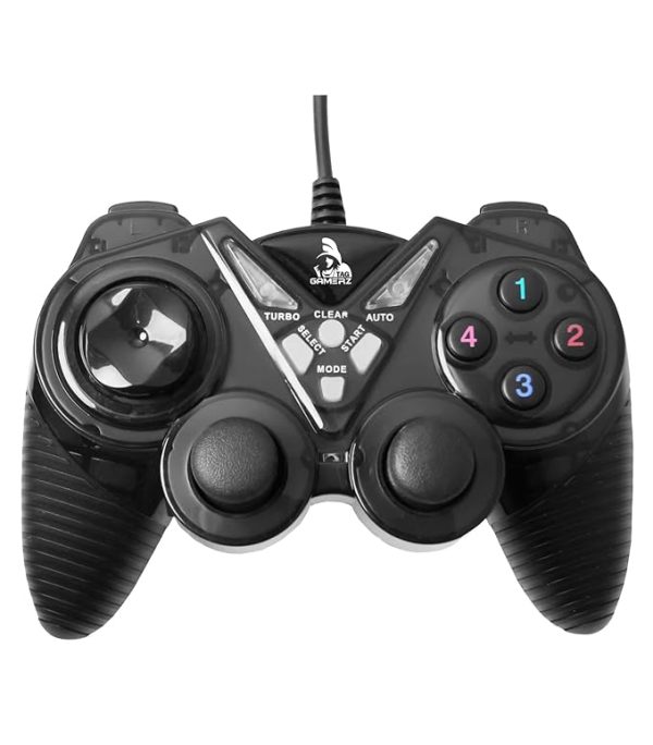 TAG Gamerz G20 USB Gamepad | Vibration Motor | Turbo Mode | Force Function Feedback | Ergonomic Design | Plug And Play High Performance Gaming Controller/Remote | Rubberized | Supports Windows (Black)