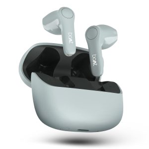 boAt Airdopes Atom 81 Pro Truly Wireless in Ear Ear Buds W/ 100Hrs of Playtime, 4 Mics with Enx, Beast Mode with 50Ms Low Latency, 13Mm Drivers, Iwp Tech, ASAP Charge(Slate Fusion),Grey