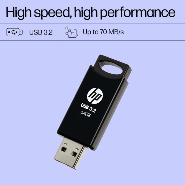 HP 712w 64GB USB 3.2 Flash Drive- Black