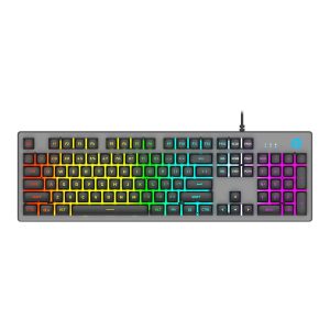 HP K500F Backlit Membrane Wired Gaming Keyboard with Mixed Color Lighting, Metal Panel with Logo Lighting, 26 Anti-Ghosting Keys, and Windows Lock Key / 3 Years Warranty(7ZZ97AA)