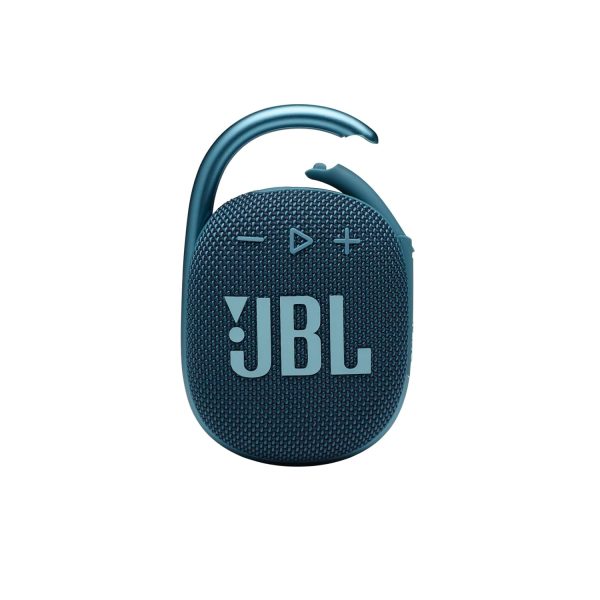 JBL Clip 4, Wireless Ultra Portable Bluetooth Speaker, Pro Sound, Integrated Carabiner, Vibrant Colors with Rugged Fabric Design, Dust & Waterproof, Type C (Without Mic, Blue)