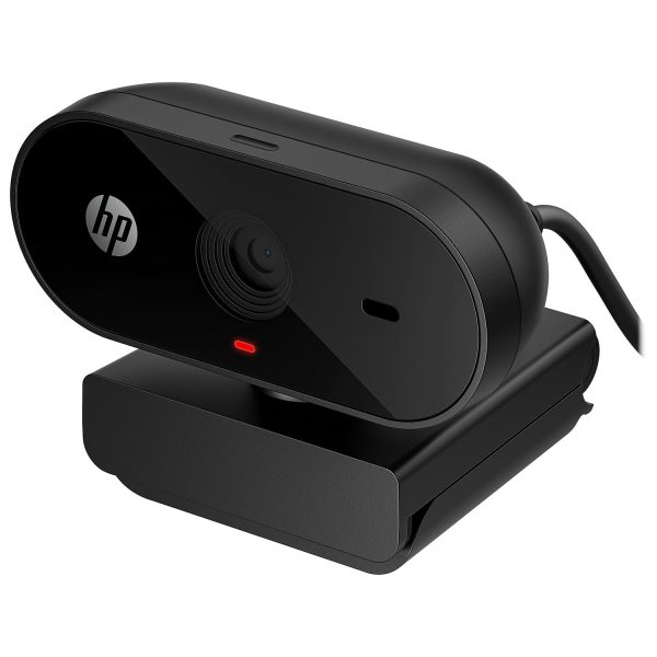 HP 320 FHD Webcam 1080 Full HD 30fps - Plug and Play Setup, Wide-Angle View for Video Calling on Skype, Zoom, Microsoft Teams and Other Apps/ 1 Year Warranty (53X26AA),Black