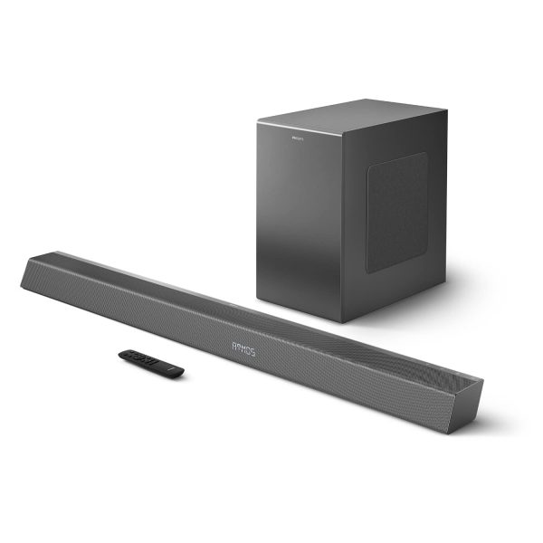 PHILIPS Soundbar TAB8947 5.1 Ch (3.1.2) 660W (Black) Dolby Atmos, Wireless Subwoofer UP-Firing Speakers,Virtual Surround, Built-in Chromecast, AI Voice Assistant