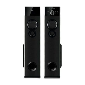 Play Video Click to see more videos Philips Audio SPA9125 2.0CH 130W Multimedia Tower Speakers with Wireless Microphone,Multi-Connectivity Option with Supporting USB, AUX, FM,Mic & Thumping Bass with Karaoke(Black)