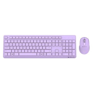 Zebronics Companion 200 Wireless Combo with Silent Operation Mouse, Full Size Keyboard, 1600 DPI, Integrated Multimedia, ON/Off, Power Saving Mode, 2.4GHz Nano Receiver and Plug Play Usage (Purple)