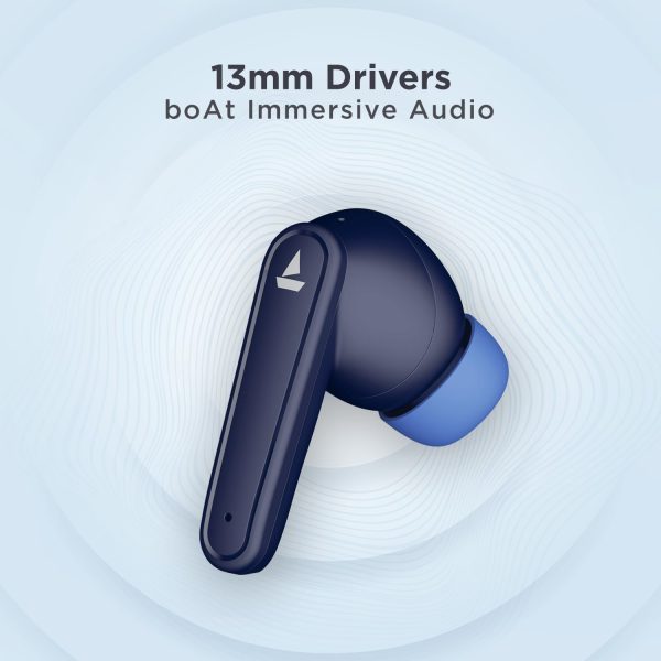 boAt Airdopes 115 in Ear TWS Earbuds with ENx & Beast Mode, Upto 24 Hrs Playback and ASAP Charge(Furious Blue)