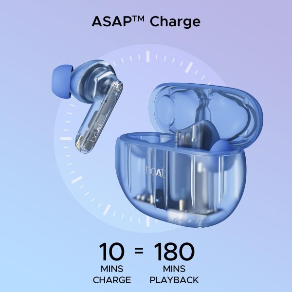 boAt Airdopes 191 ANC Truly Wireless in-Ear Earbuds w/ 32dB Active Noise Cancellation, Ambient Mode, 60hrs Playback, 13mm Drivers,4 Mics w/ENx™,in-Ear Detection,IWP™ Tech,ASAP™ Charge(Pellucid Blue)