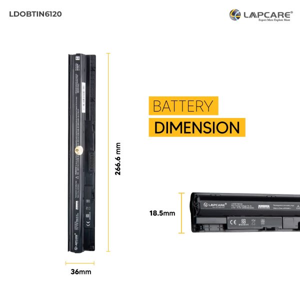 Lapcare Compatible Laptop Battery for Dell Battery M5Y1K Inspiron 5558 3458 3558 3551 5558 3451 5758 Vostro 3458 3558 (Black)