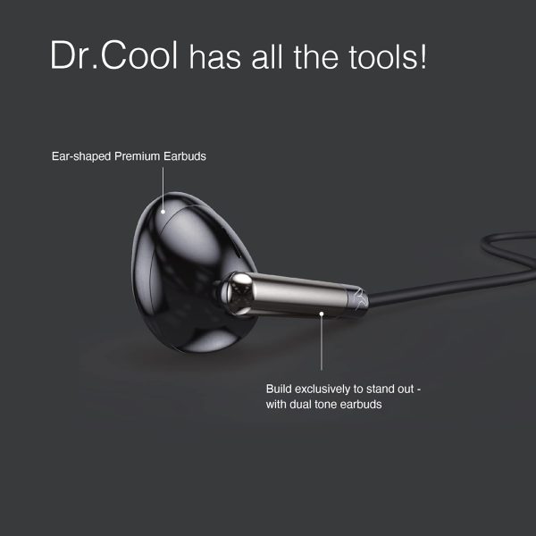 FINGERS Dr. Cool Wired Earphones (Ear-shaped Dual Tone Earbuds | Golden L Pin Connector)