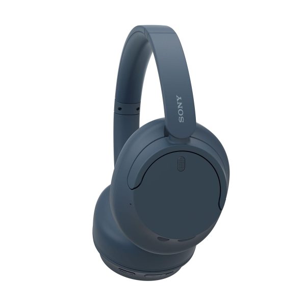 Sony WH-CH720N, Wireless Over-Ear Active Noise Cancellation Headphones with Mic, up to 35 Hours Playtime, Multi-Point Connection, App Support, AUX & Voice Assistant Support for Mobile Phones (Blue)