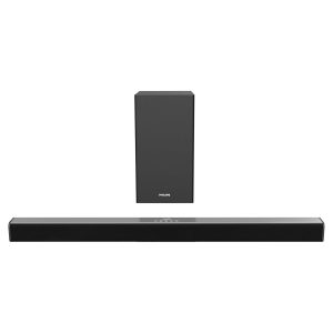 PHILIPS Audio TAB4228/94 2.1Ch 160W Bluetooth Soundbar with Rich Bass, 3 EQ Modes, Multi-Connectivity Option with Supporting USB, HDMI(ARC), Optical, Coaxial & Aux-in for Easy Connection (Black)