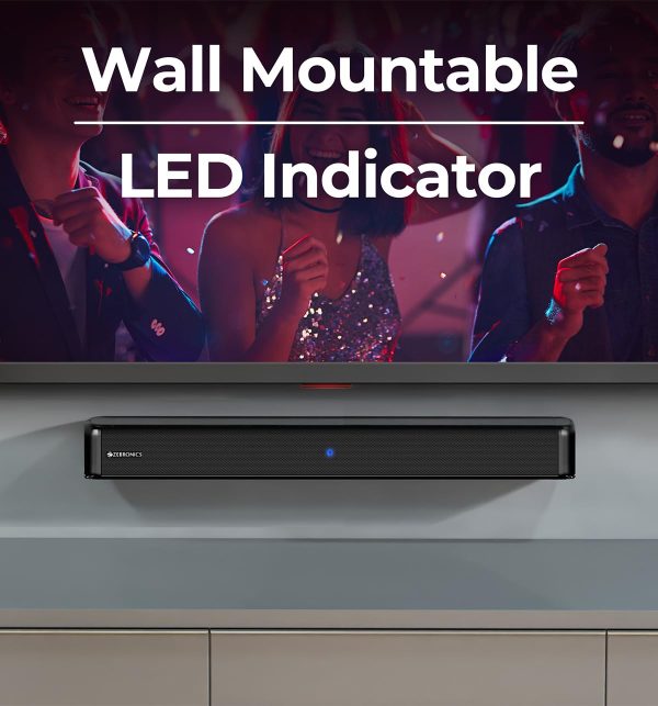 ZEBRONICS Juke BAR 3902 Soundbar with 100 Watts,Virtual 5.1, HDMI (ARC), Optical, USB, AUX, Bluetooth v5.0, Wall Mountable Design