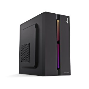 FINGERS RGB-Fortuna Micro-ATX PC Cabinet (with ARGB Lights, 1 x USB 3.0 + 2 x USB 2.0 + HD Audio + Mic in port, BIS Certified SMPS Included)