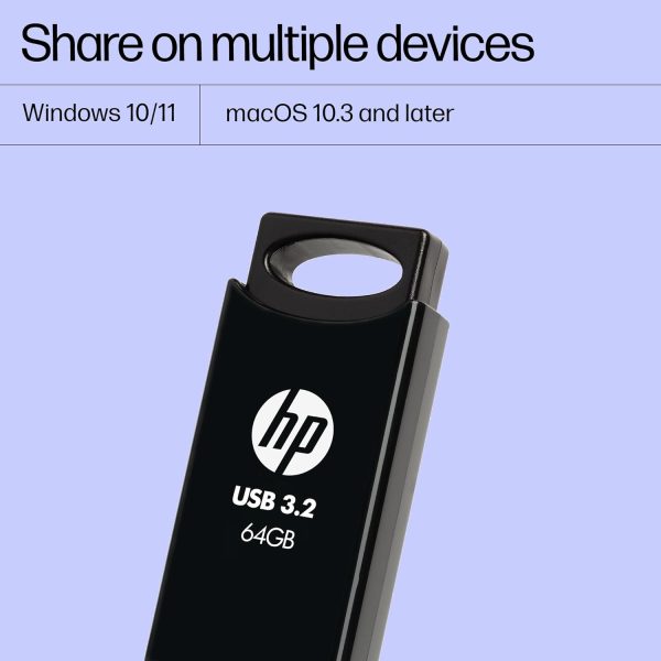 HP 712w 64GB USB 3.2 Flash Drive- Black